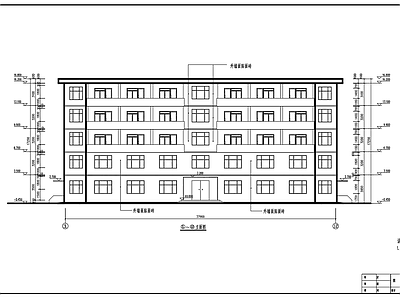 框架结构五层办公楼建筑 施工图