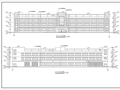 3层厂房建筑 施工图 工业建筑