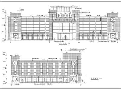 新中式超市建筑 施工图