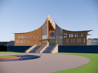 现代展览馆建筑