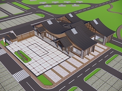新中式文教建筑 展览馆建筑