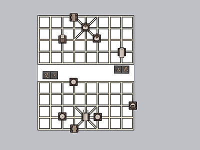 中式象棋景观铺装小品