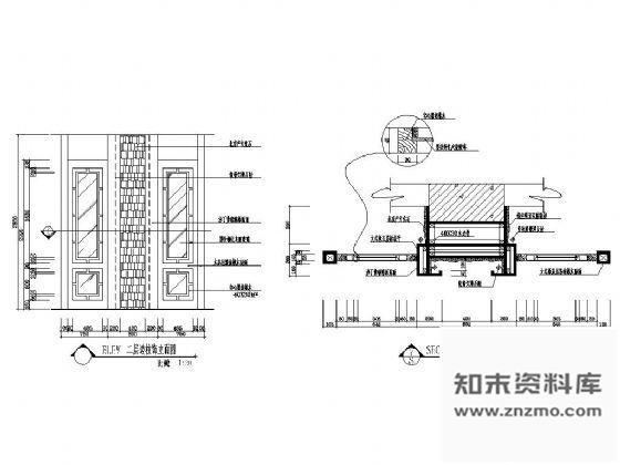 图块/节点舞厅装饰边柱详图