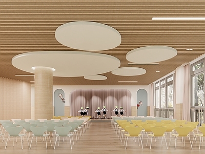 现代幼儿园多功能厅 早教多功能厅 大会议室 儿童 儿童 长颈鹿 娱乐区