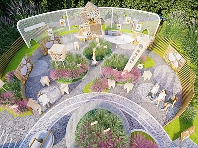 现代植物科普园 植物乐园 植物科普导视牌 植物科普小品