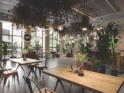 工业风花店 酒吧 椅