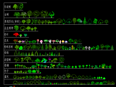 植物平立面 图库