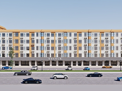 现代公寓外建筑 公寓外观 公寓建筑 多层住宅