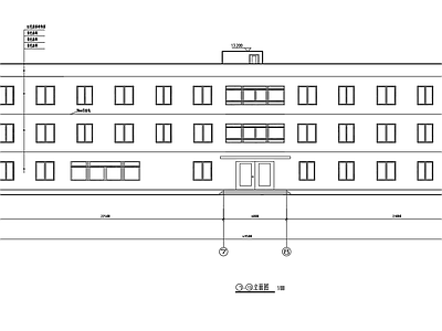 三层办公楼建筑 施工图