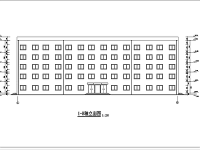 五层医院办公楼建筑 施工图