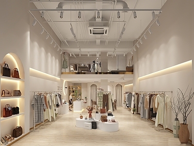 现代服装箱包店