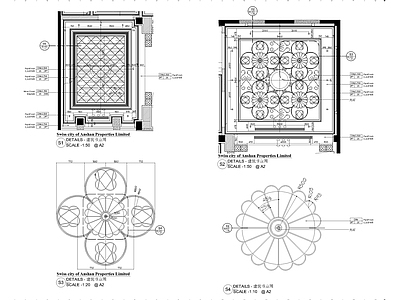 欧式天花造型大样图 施工图