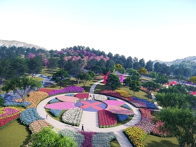 现代景观花海