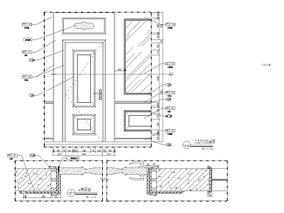 欧式实木门节点大样图 施工图 通用节点