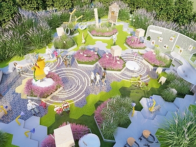 现代植物科普园 口袋公园 植物科普导视牌 植物科普小品