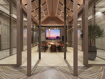 现代民宿休息区