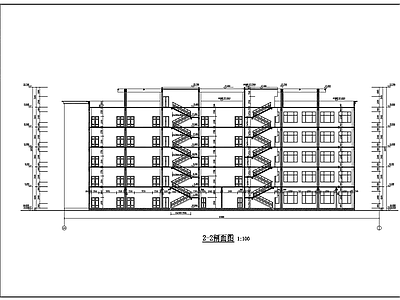 5层4402点48平米框架办公楼 施工图