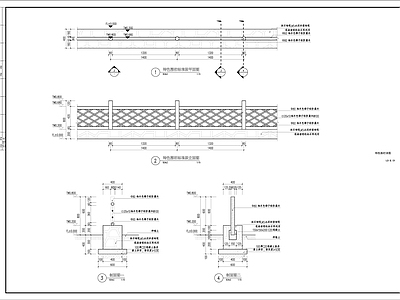 最新特色围栏详图 施工图