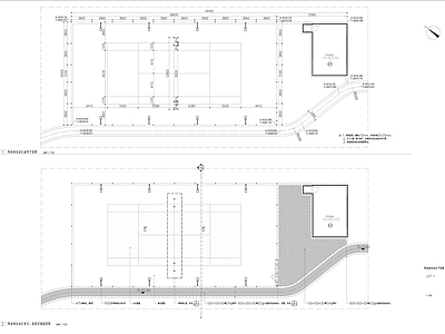 网球运动场地详图  施工图