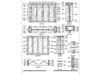 酒店大堂玻璃门大样图 施工图 通用节点