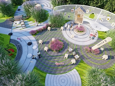 现代植物科普园 植物乐园 植物科普导视牌 植物科普小品