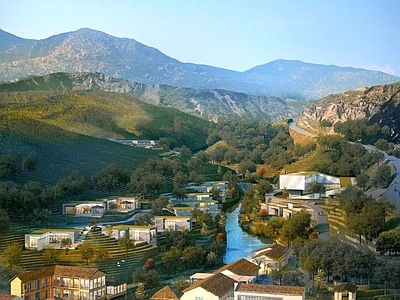 现代山地展览馆建筑