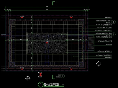 新中式临水挑空平台详图 施工图