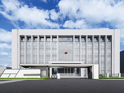 现代厂区入口大门