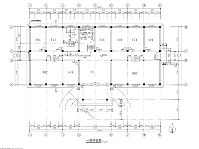 四层办公楼建筑 施工图