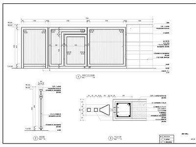 现代铁艺子母门 施工图 通用节点