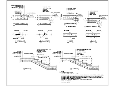 地面做法详图及伸缩缝详图