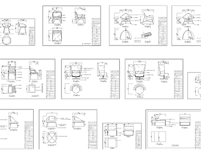 金属椅CAD 图库