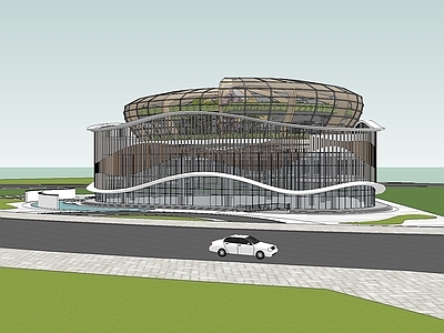 现代展览馆建筑
