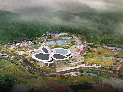 现代兰花展览馆建筑