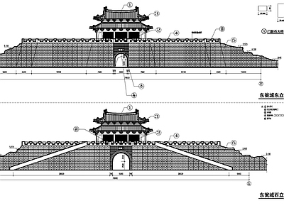 城楼建筑 施工图