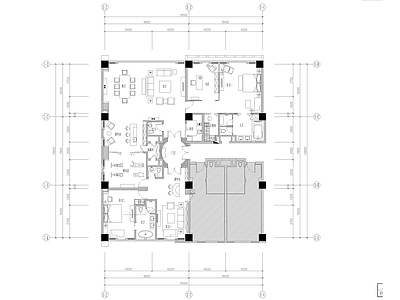 五星级酒店总统套房全套 施工图 客房