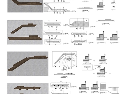 特色木坐凳标准详图 施工图