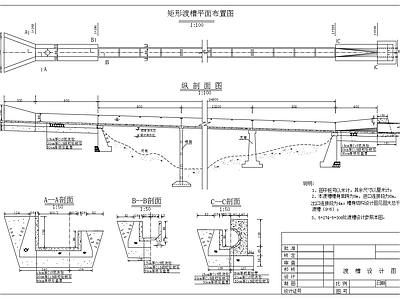 矩形渡槽结构配筋图 施工图 混凝土节点 结构节点图