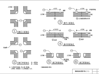 道路地面节点 施工图