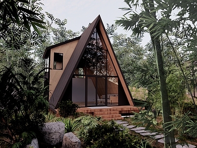 现代木屋 树屋 三角屋 户外建筑 集装箱建筑