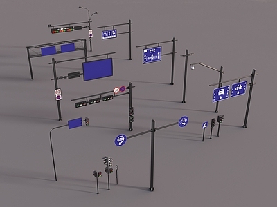 红绿灯 信号灯 标识牌 指示牌