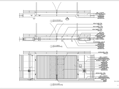 现代小区景观铁艺大门 施工图 通用节点