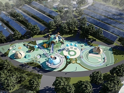 现代儿童游乐区