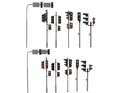 现代道路设施 红绿灯