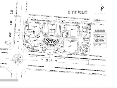 工业园区总平面景观规划图 规划平面图