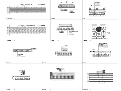 压膜混凝土小青砖园路详图 施工图