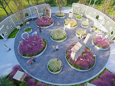 现代植物科普园 植物乐园 植物科普导视牌 植物科普小品