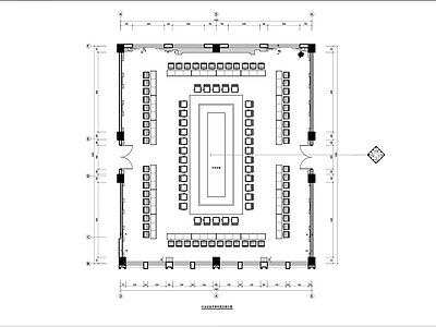 现代大会议室 施工图