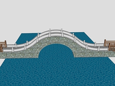 中式景观桥 石拱桥  木材