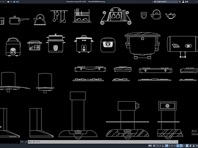 CAD厨房电器 图库